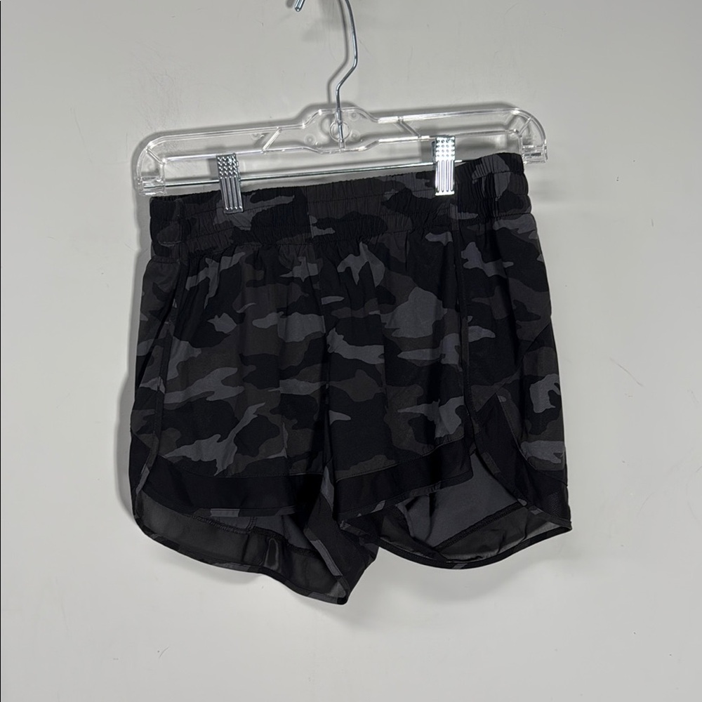 Athleta Black Camouflage Women's Shorts Small Active Athlete Running Training